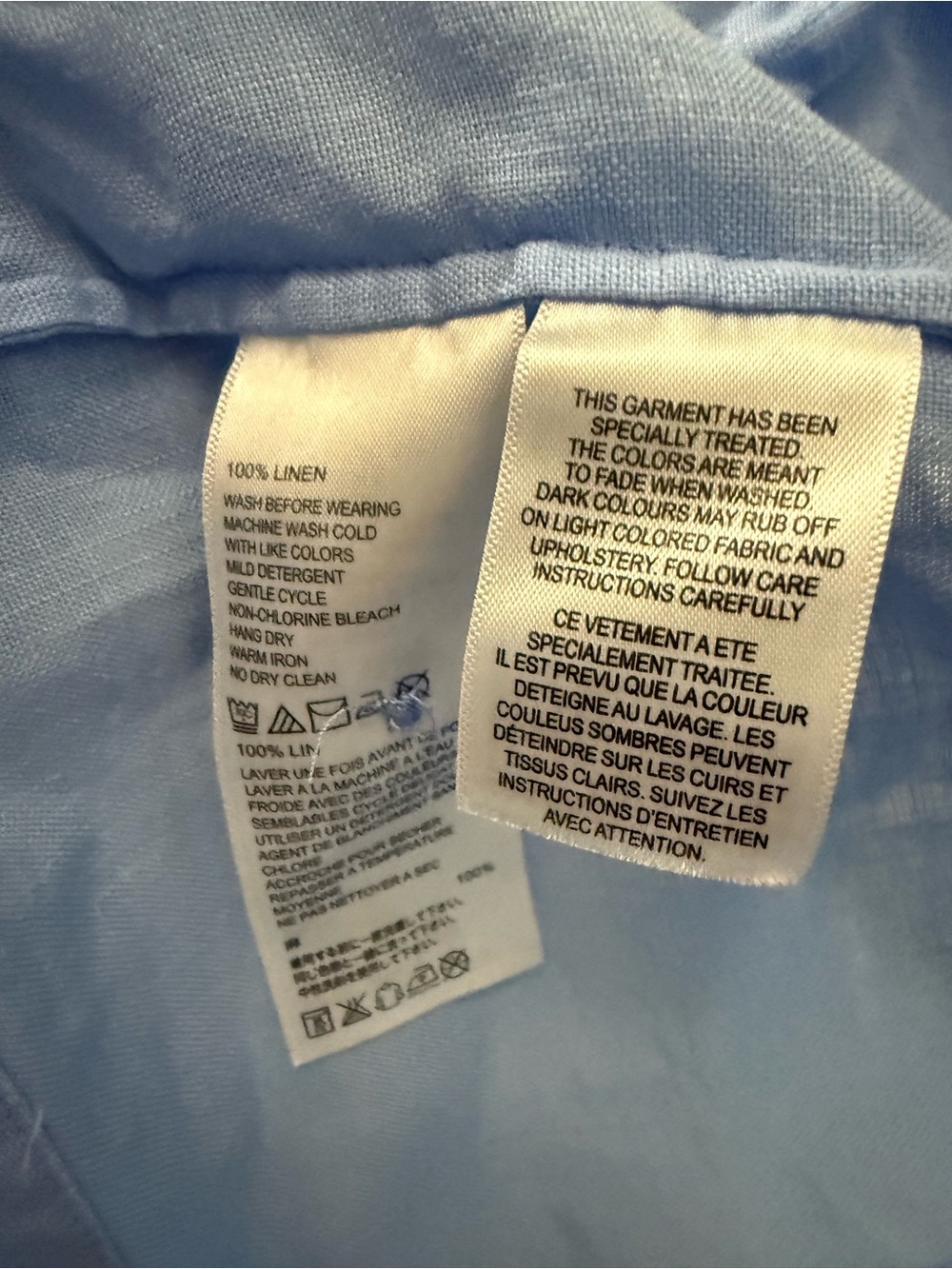 Tommy Bahama Women M Blue 100% Linen Jacket Raw Hem Frayed Coastal Button Front - Picture 4 of 4